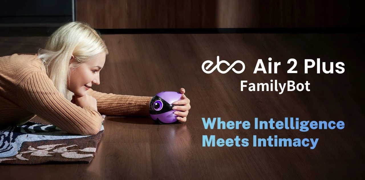 Enabot EBO Air 2 Plus Companion Robot | Orbit Grey