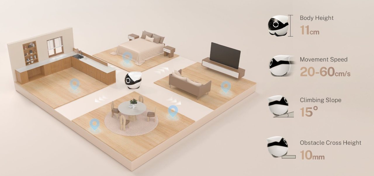 Enabot ROLA Mini Pet Companion Robot