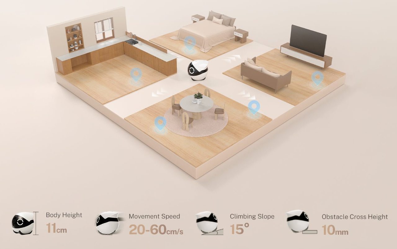 Enabot ROLA Mini Pet Companion Robot